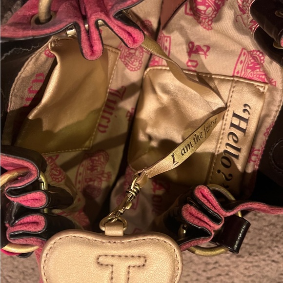 Pink Juicy Couture Purse Vintage Y2K Shoulder Bag Handbag Preloved Satchel Rare - Picture 12 of 13